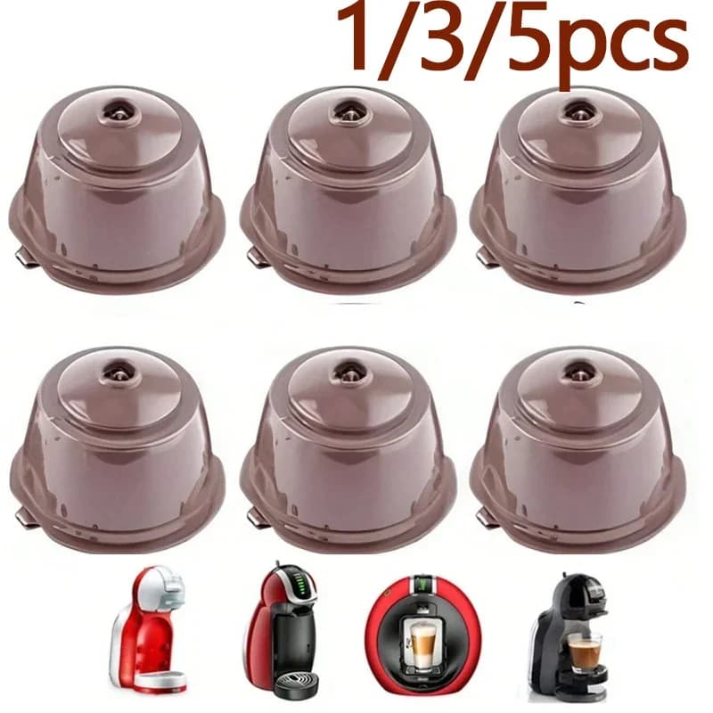 แคปซูลกาแฟรีฟิล ใช้ซ้ำได้ สำหรับ Nescafe Dolce Gusto 1/3/5/10 ชิ้น