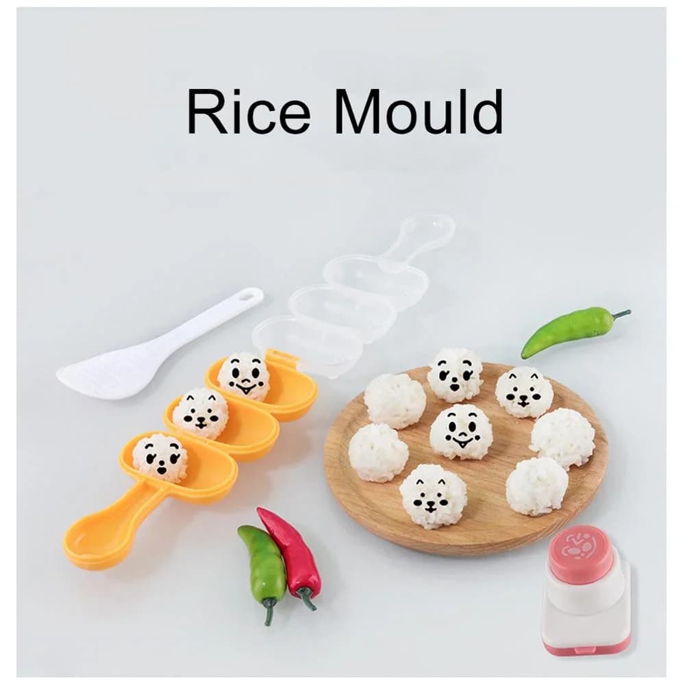 ที่กดตัดสาหร่าย DIY แม่พิมพ์ข้าวปั้น ลายการ์ตูนหน้ายิ้ม อุปกรณ์ทำซูชิ เบนโตะ