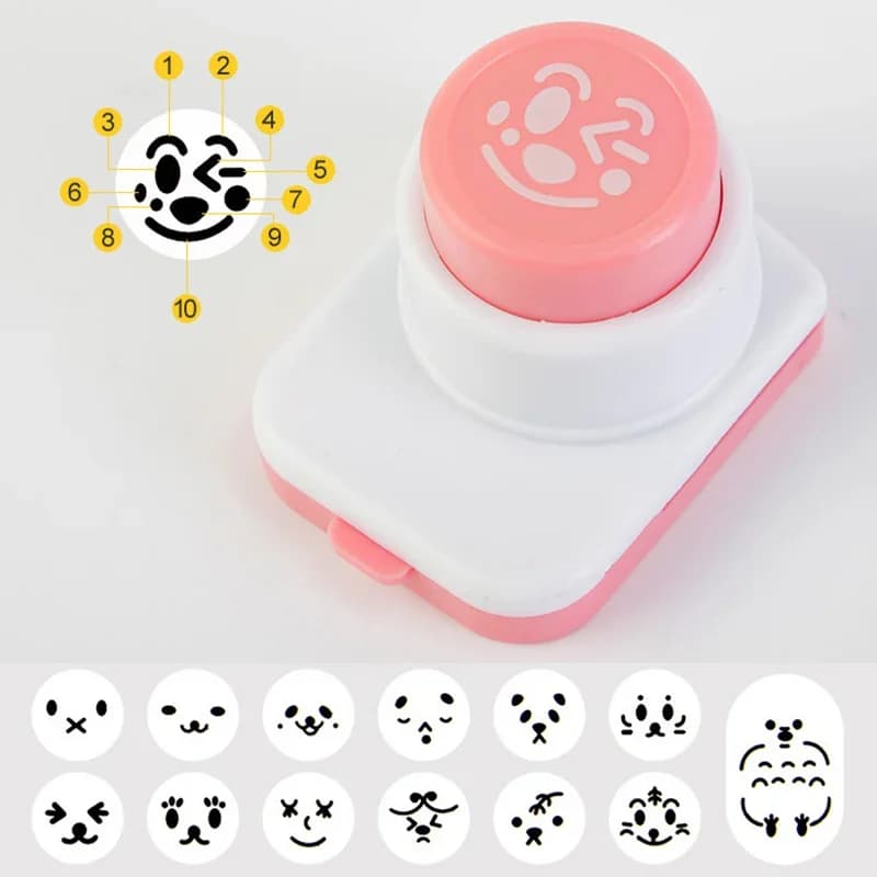 ที่กดตัดสาหร่าย DIY แม่พิมพ์ข้าวปั้น ลายการ์ตูนหน้ายิ้ม อุปกรณ์ทำซูชิ เบนโตะ